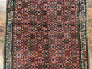 Antique Persian Bijar Rug 5x7, Allover Pattern, Hand Knotted Vintage Wool Tribal Oriental Carpet, Bidjar Rug, Red and Cream 5 x 7 ft, Handmade Rug