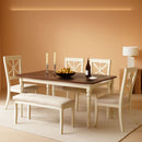 71 Inch Premium Solid Wood Dining Table Walnut Finish