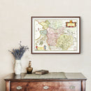 Vintage Map of Overijssel, Holland 1665