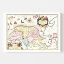 Vintage Map of Groningen, Holland 1665