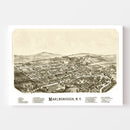 Vintage Map of Malborough, New York 1891