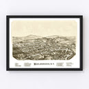 Vintage Map of Malborough, New York 1891