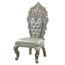Sandoval - Side Chair (Set of 2) - Beige Synthetic Leather & Champagne