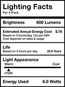 2"W 4-Pack LED Bulbs Starry Night Collection