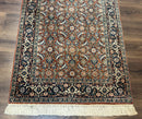 Indo Persian Bijar Rug 3x5, Red and Navy Blue, Allover Pattern, Fine Hand Knotted Wool Carpet