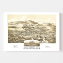 Vintage Map of Millerton, New York 1887