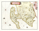 Vintage Map of West Galloway, Scotland 1665