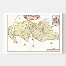 Vintage Map of Galloway, Scotland 1665