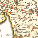 Vintage Map of Galloway, Scotland 1665