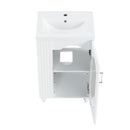 20' Bathroom Vanity with Sink, Bathroom Vanity Cabinet with Two-tier Shelf, Adjustable Shelf, Solid Wood and MDF, White(Old Sku:WF322518AAK)