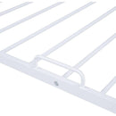 Twin Size Metal House Bed with Twin Size Trundle, White