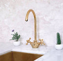 Handcrafted Brass Gooseneck Faucet