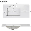36" White Bathroom Vanity with Ceramic Sink Combo, Abundant Storage Cabinet -2 Soft-close doors and 5 drawers