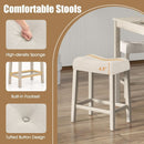 Bar Table Set Square Ultrasoft Cushioned Stools Space Saving