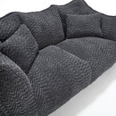 Soft beanbag chair with high resilience foam core for two people. The comfortable square recliner sofa is ideal for family members and friends engaged in games, reading, watching TV