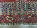 Antique Turkoman Rug 4x5, Ensi Hatchli Tekke Wool Rug