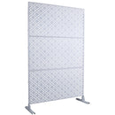 Outdoor & Indoor Privacy Screen Metal Privacy Screen 76' H×48' W, Freestanding Decorative Privacy Screen for Deck Balcony Patio, Privacy Fence Panels for Outside Lawn Garden PS107 WHITE
