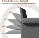 Dark Gray Lambswool Fabric Textured Sofa Bed Chair Storage