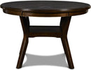 Elegant Solid Wood Circular Dining Set Cherry Brown