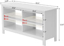 43 Inch White Mid Century Modern TV Stand For 50 Inch TVs