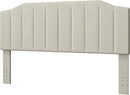 Linen Upholstered King Size Headboard with Easy Assembly