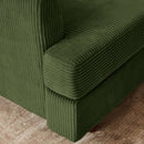 Modern Modular Sectional couch,6 Seaters Sleeper Sofa Upholstered Corduroy Free Combination Sofa(Green)