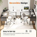 L Shaped Computer Desk 50 Inch Black Corner Home Office