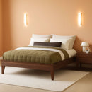 Full Size Dark Brown Platform Bed Frame Durable Quality