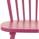 Raspberry Pink Spindle Side Chair Set of 2 Solid Oak
