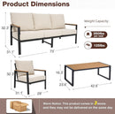 Stylish Four Piece Outdoor Patio Furniture Conversation Set