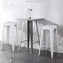 30 Inch Stacking Metal Bar Stool Indoor Outdoor Use