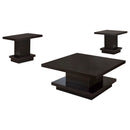 Reston 3-piece Square Coffee and End Table Set Cappuccino