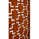 Outdoor & Indoor Privacy Screen Metal Privacy Screen 76' H×48' W, Freestanding Decorative Privacy Screen for Deck Balcony Patio, Rust Red Steel
