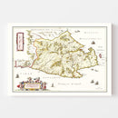 Vintage Map of Caithness, Scotland 1665