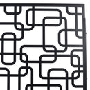 Outdoor & Indoor Privacy Screen Metal Privacy Screen 76' H×48' W, Freestanding Decorative Privacy Screen for Deck Balcony Patio, Privacy Fence Panels for Outside Lawn Garden PS114 BLACK