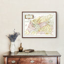 Vintage Map of Loch Ness, Scotland 1665