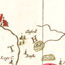 Vintage Map of Angus, Scotland 1665