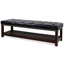 Bedroom End Of Bed Bench Tufted Upholstered End Of Bed Bench End Of Bed Entrance Shoe Bench With Nailhead Trim And Shelf Bedroom Upholstered Bench Living Room Shoe Rack Footstool