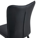 Modern Black PU Chair Set - Sleek Design with Black Metal Legs - Ideal for Various Venues