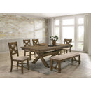 Raven Wood Fabric Upholstered Dining Chair Set of 2