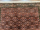 Antique Persian Bijar Rug 5x7, Allover Pattern, Hand Knotted Vintage Wool Tribal Oriental Carpet, Bidjar Rug, Red and Cream 5 x 7 ft, Handmade Rug