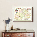 Vintage Map of France 1665