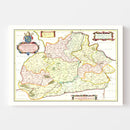Vintage Map of France 1665
