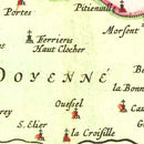 Vintage Map of France 1665