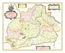 Vintage Map of France 1665