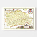 Vintage Map of Albi, France 1665