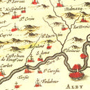 Vintage Map of Albi, France 1665
