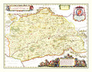 Vintage Map of Albi, France 1665
