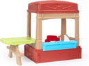 Kids Picnic Cottage Playhouse With Kitchen And Picnic Table