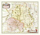 Vintage Map of Auvergne, France 1665